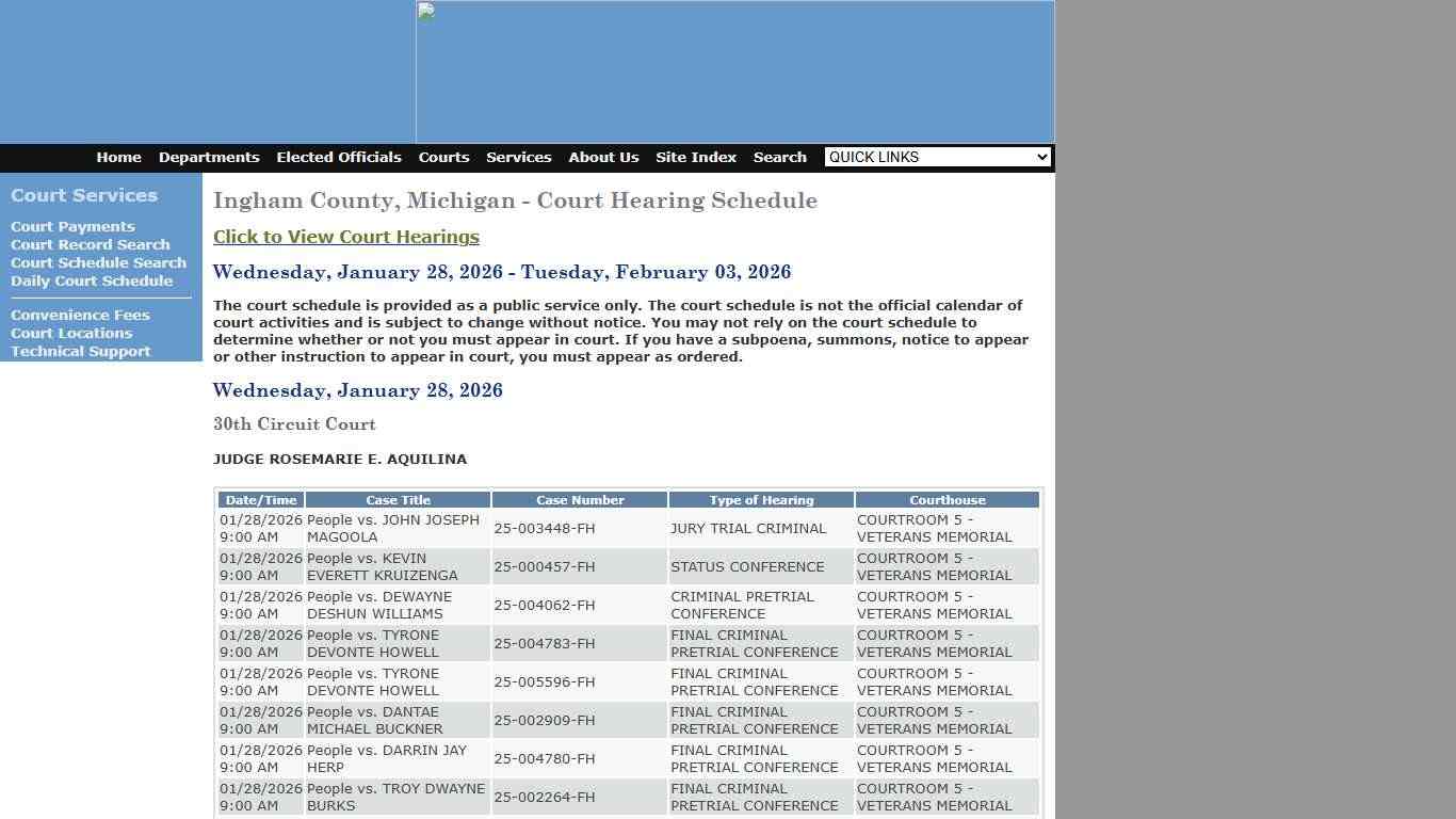 Ingham County Court Services